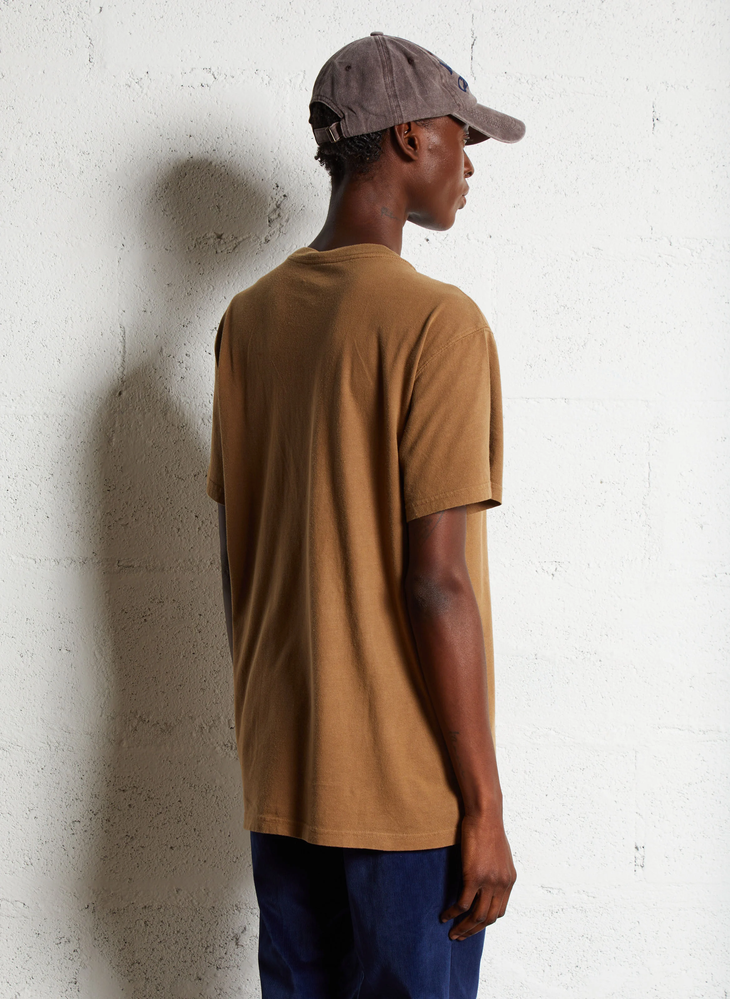 TRUCKER SOUVENIR - Tee-shirt droit col rond sérigraphié en coton| Marron