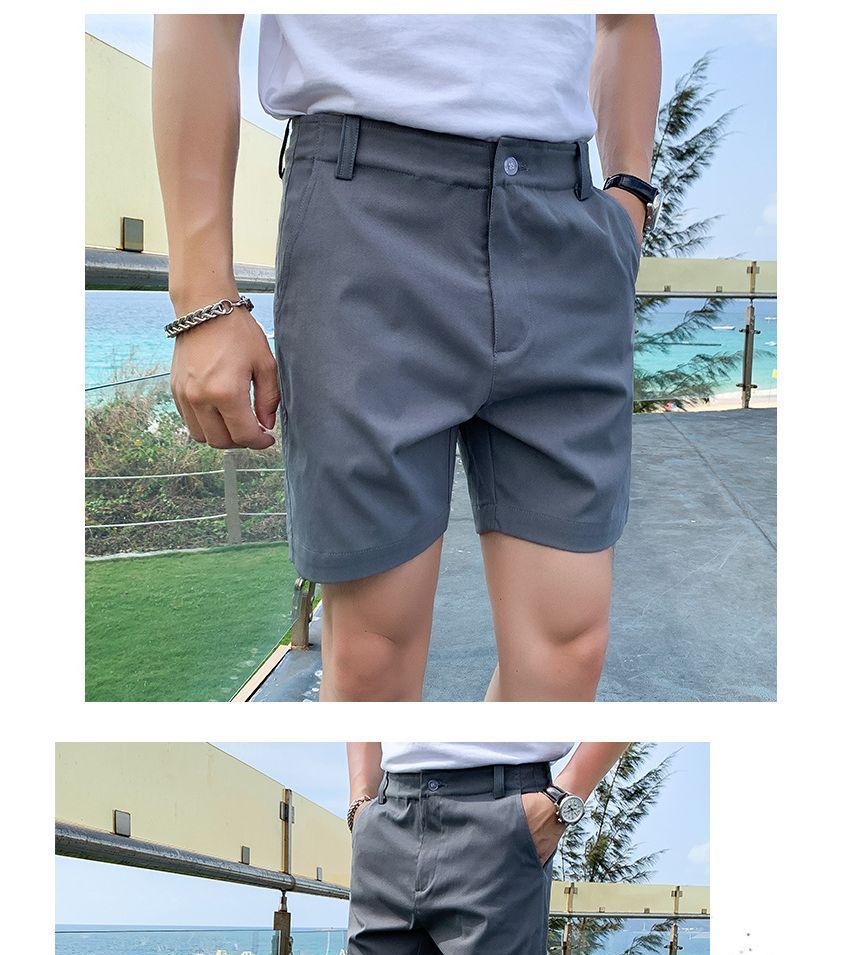 Ninine - Mid Rise Plain Shorts
