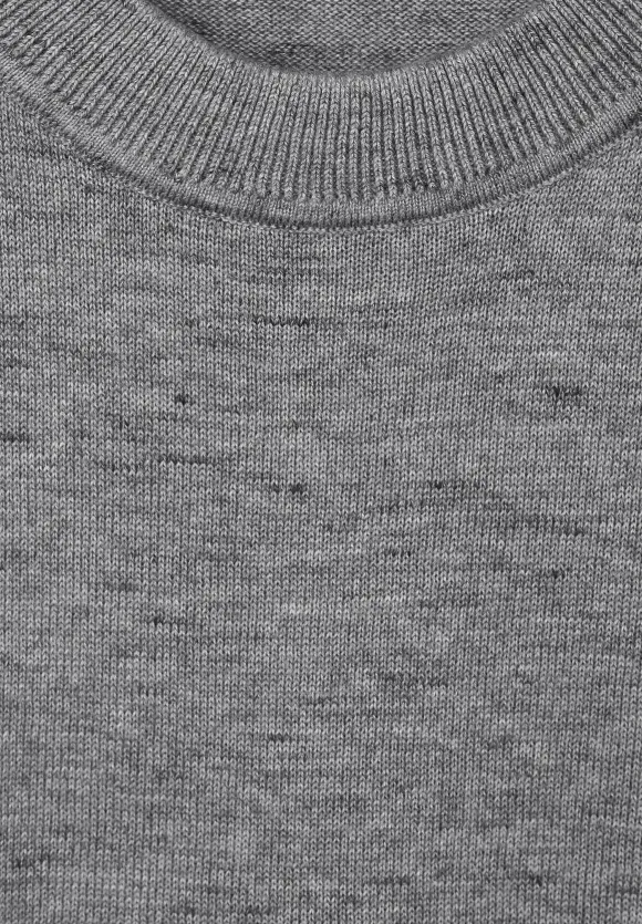 Basic Melange Pullover - stone grey melange