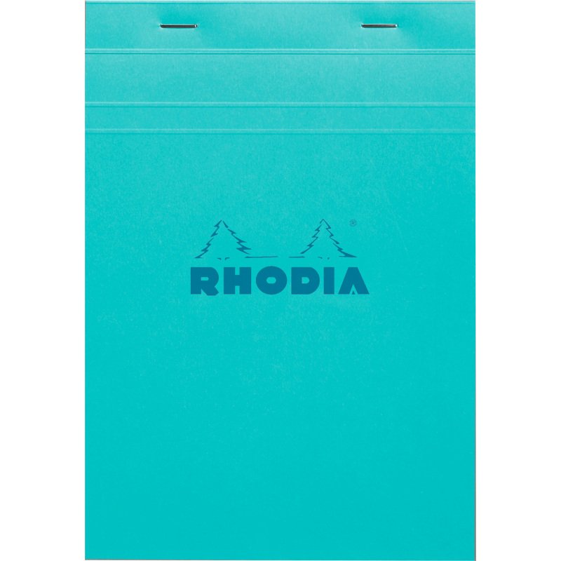 Bloc de bureau Rhodia Couleurs N°16 A5 14,8 x 21 cm agrafé couverture couleur - petits carreaux - 80 feuilles