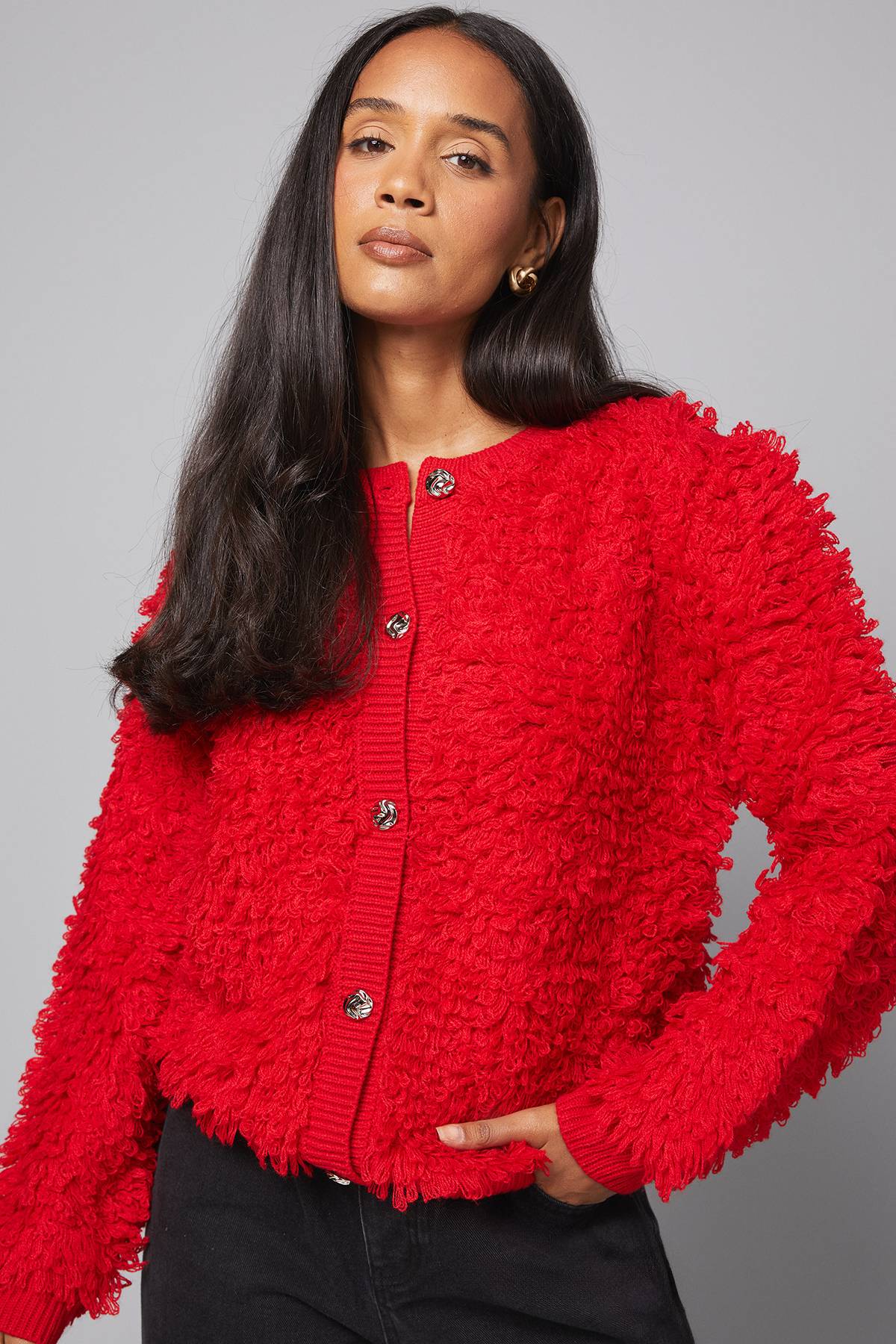 Wallis Cardigan à Détails Bouclés