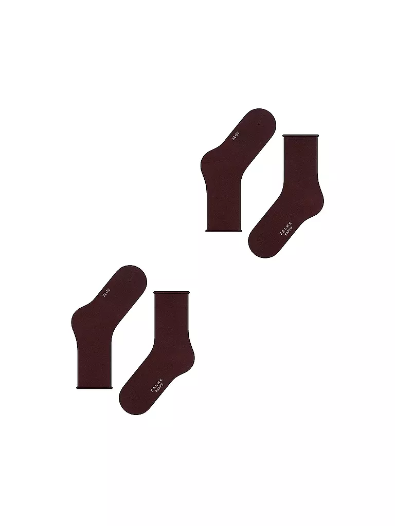 FALKE Happy  Socken 2er Pkg barolo dunkelrot