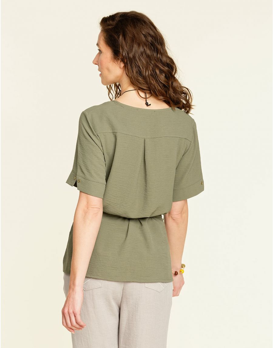 Blouse habillée kaki