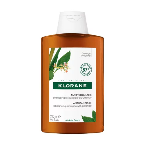 Klorane — Shampoing Rééquilibrant Antipelliculaire au Galanga — Pellicules libres 200 ml
