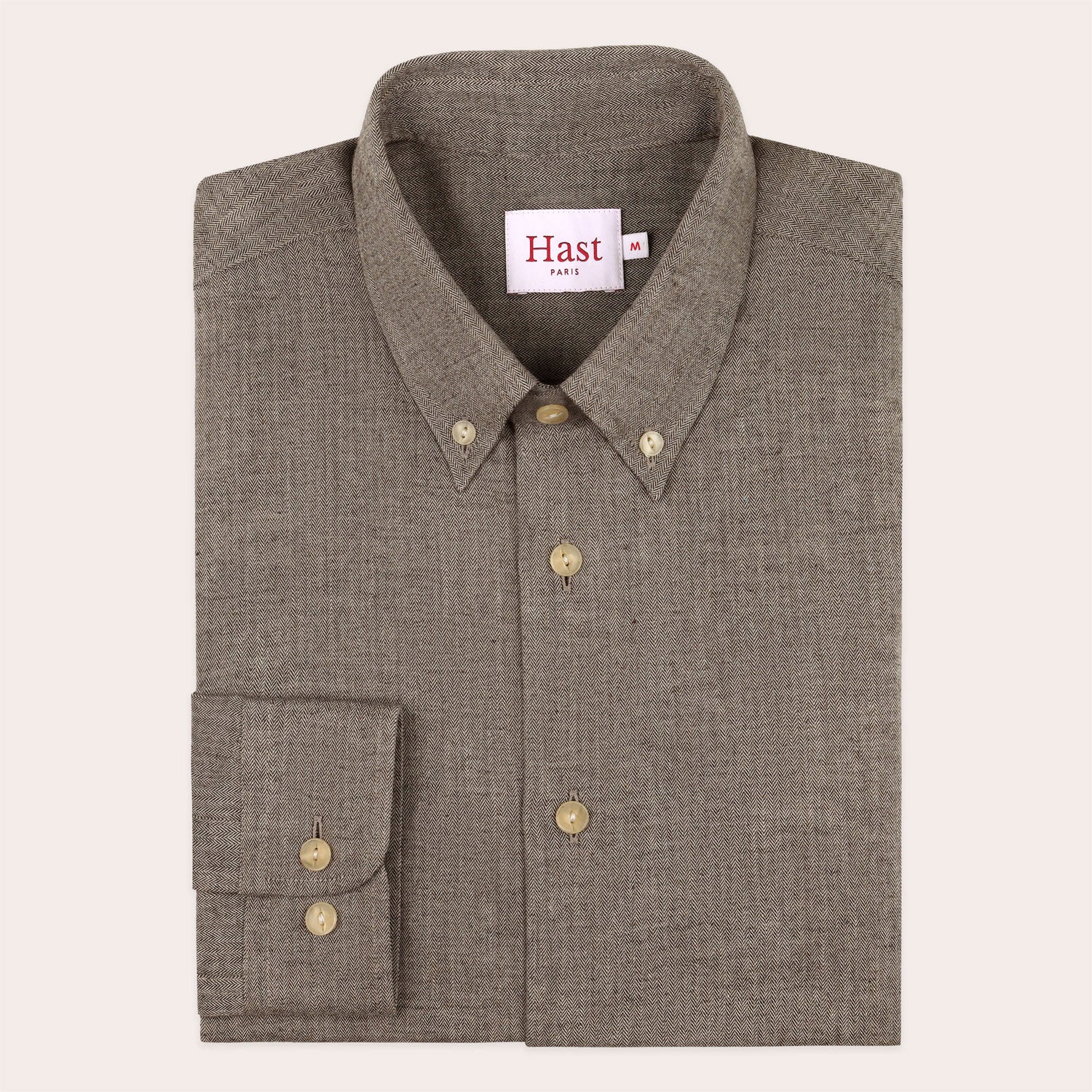 Light taupe flannel shirt