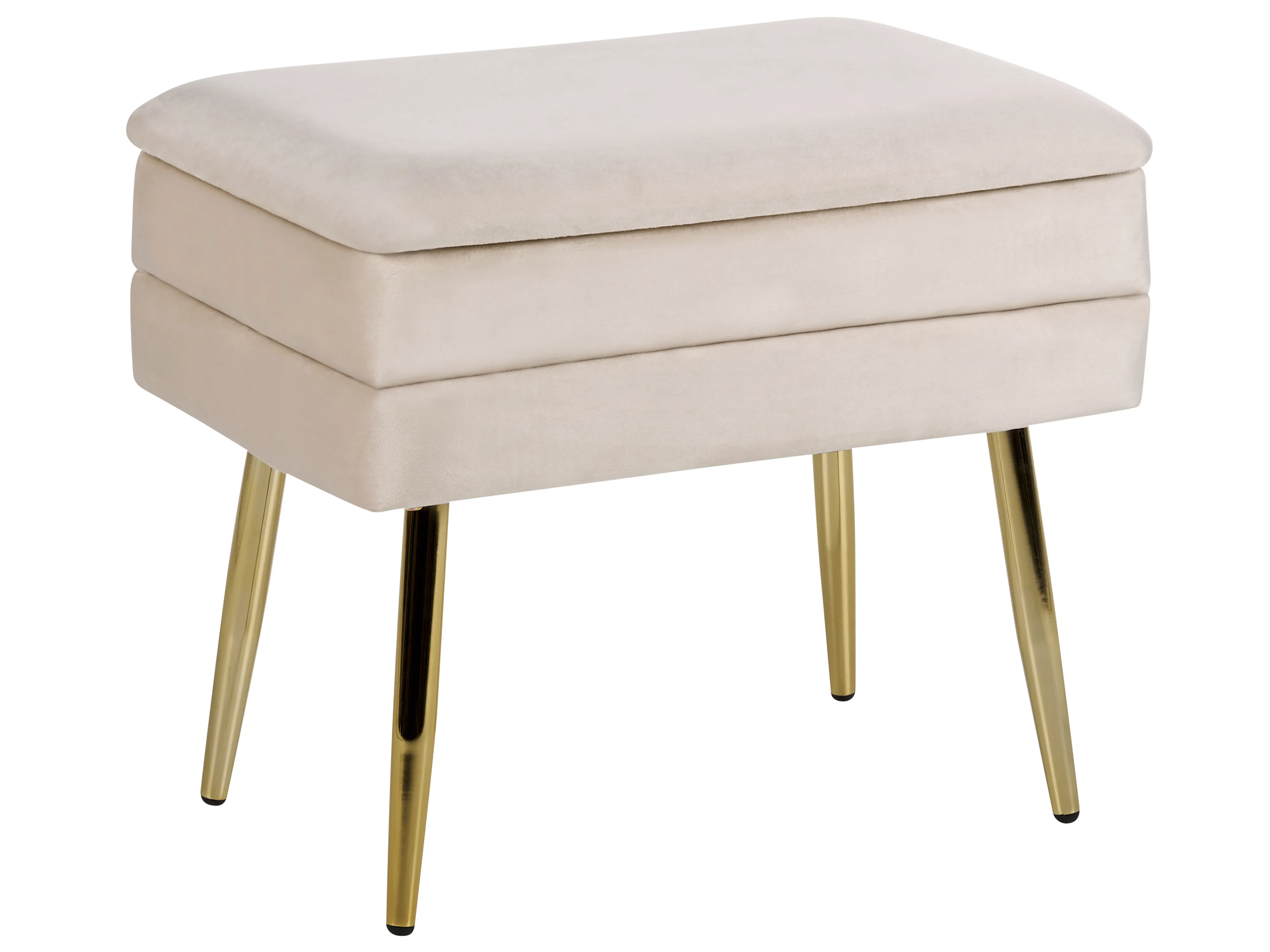 Bankje met opbergruimte ODESSA Fluweel Beige