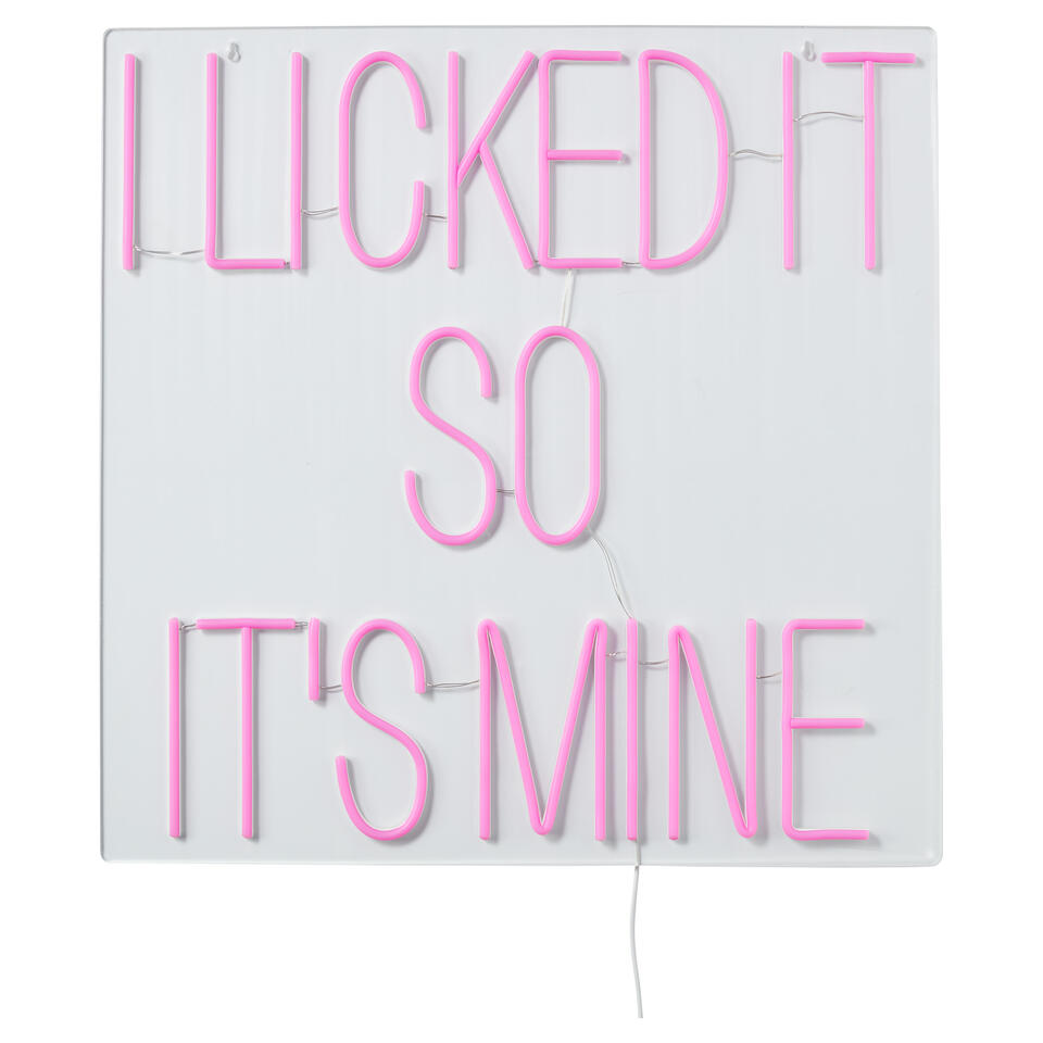 Wandlamp Neon Its Mine Roze