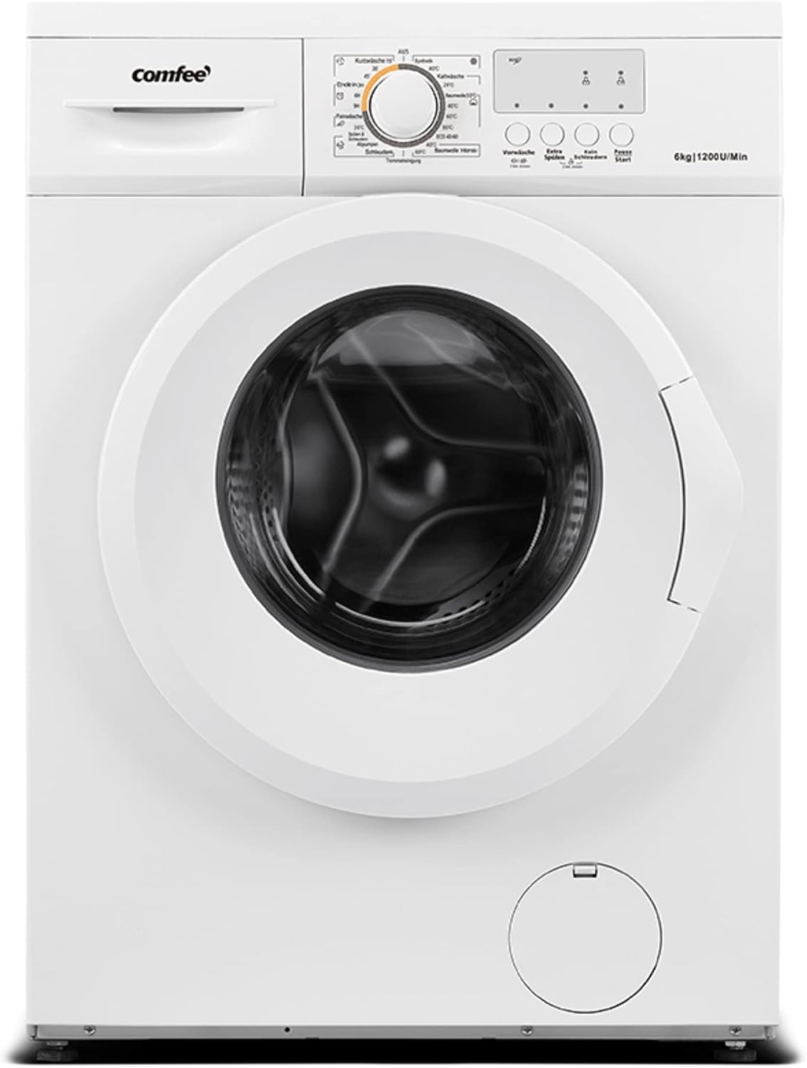 CFEW60-124 Waschmaschine / 6KG / Slim Line / D / 1200 U/min / Trommelreinigung / 15min-30min-45min Schnellwaschgang / Weiß