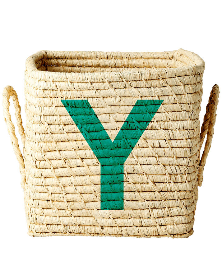 Raffia-Korb SQUARE – LETTER Y