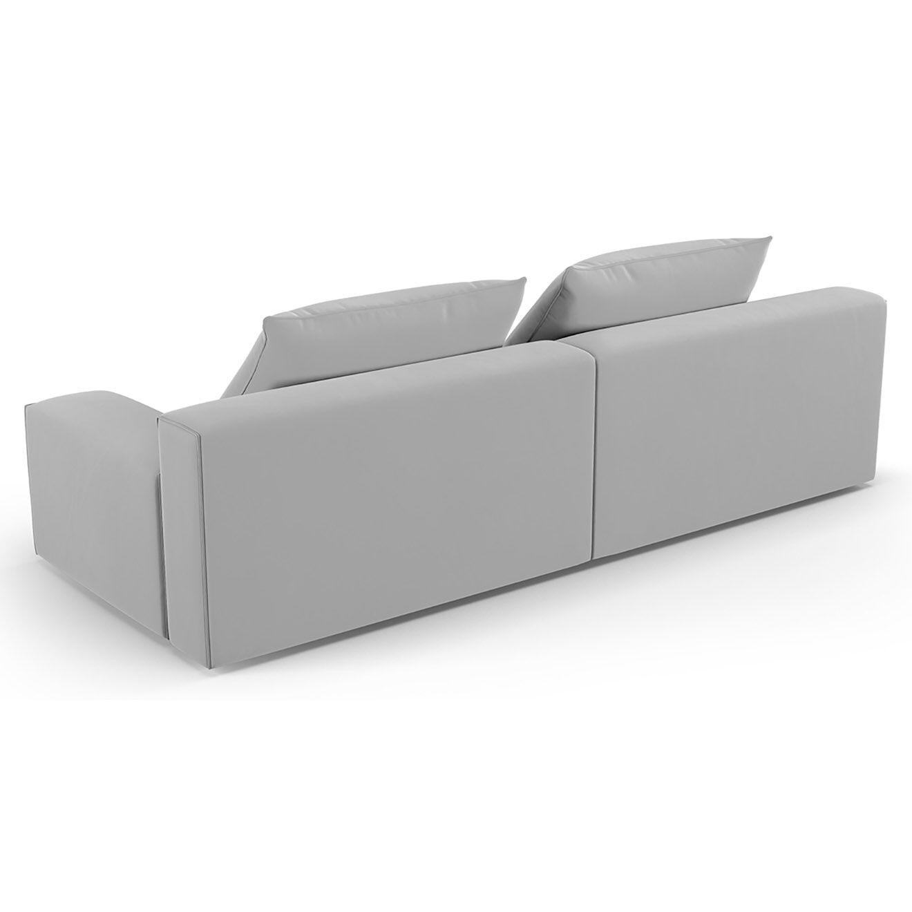 Mazzini Sofas Canapé Velours Ivy 4 Places gris clair - 250x105x89 cm