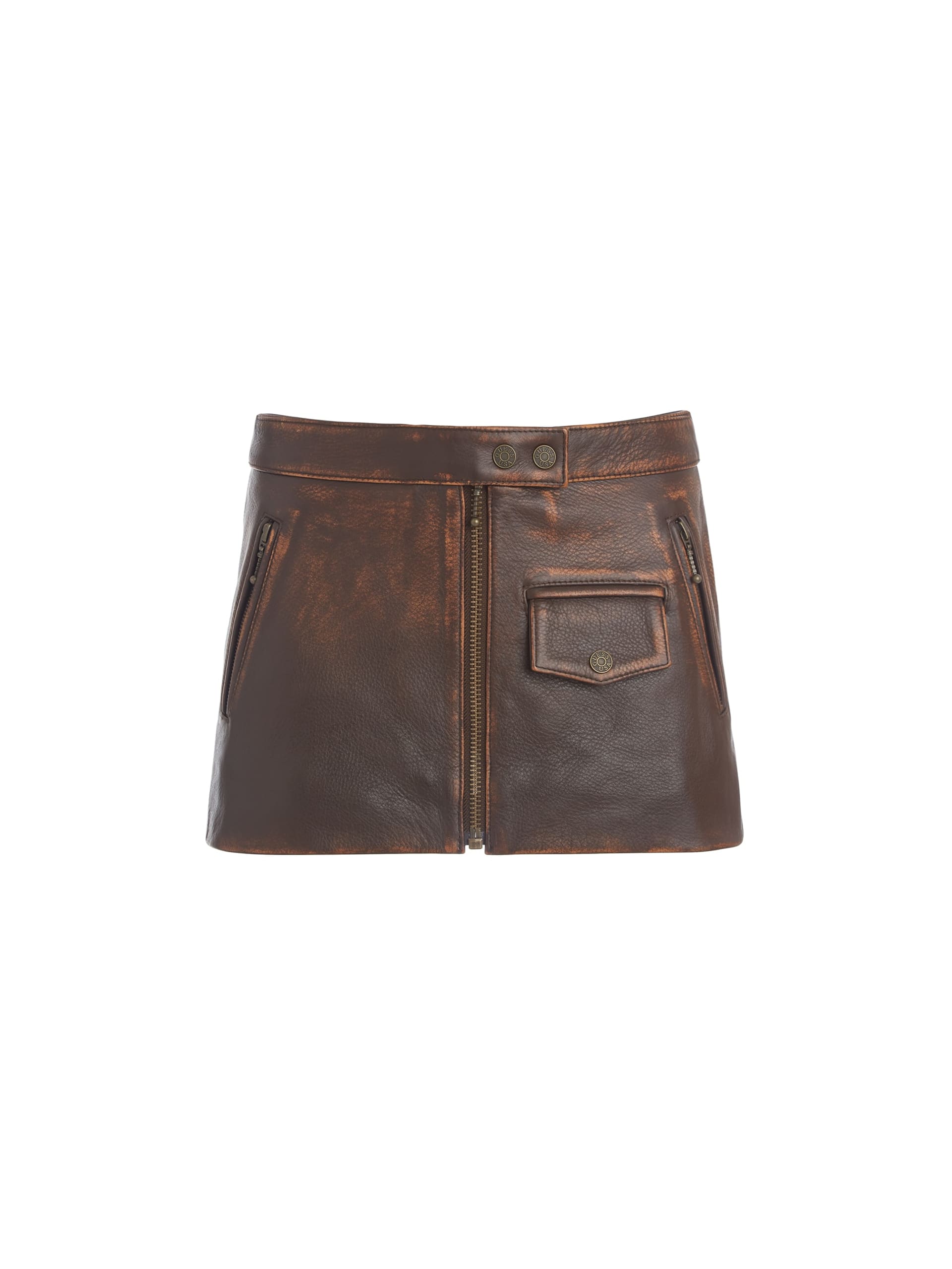 saia de couro vintage
