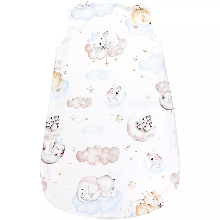 TupTam Baby Sommer Schlafsack Ärmellos Unwattiert weißbeige