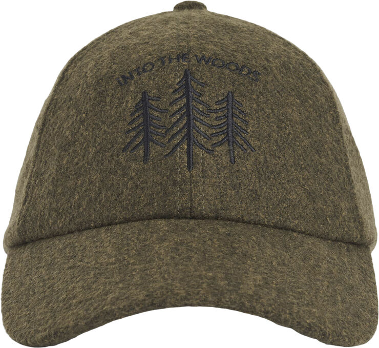 UPFRONT HORIZON Woolen Dad Cap Dk green