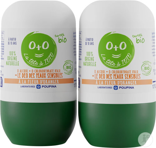Tête À Toto Le Déodorant Pour Enfant Fleur D'Oranger Peaux Sensibles Bio 2x50ml