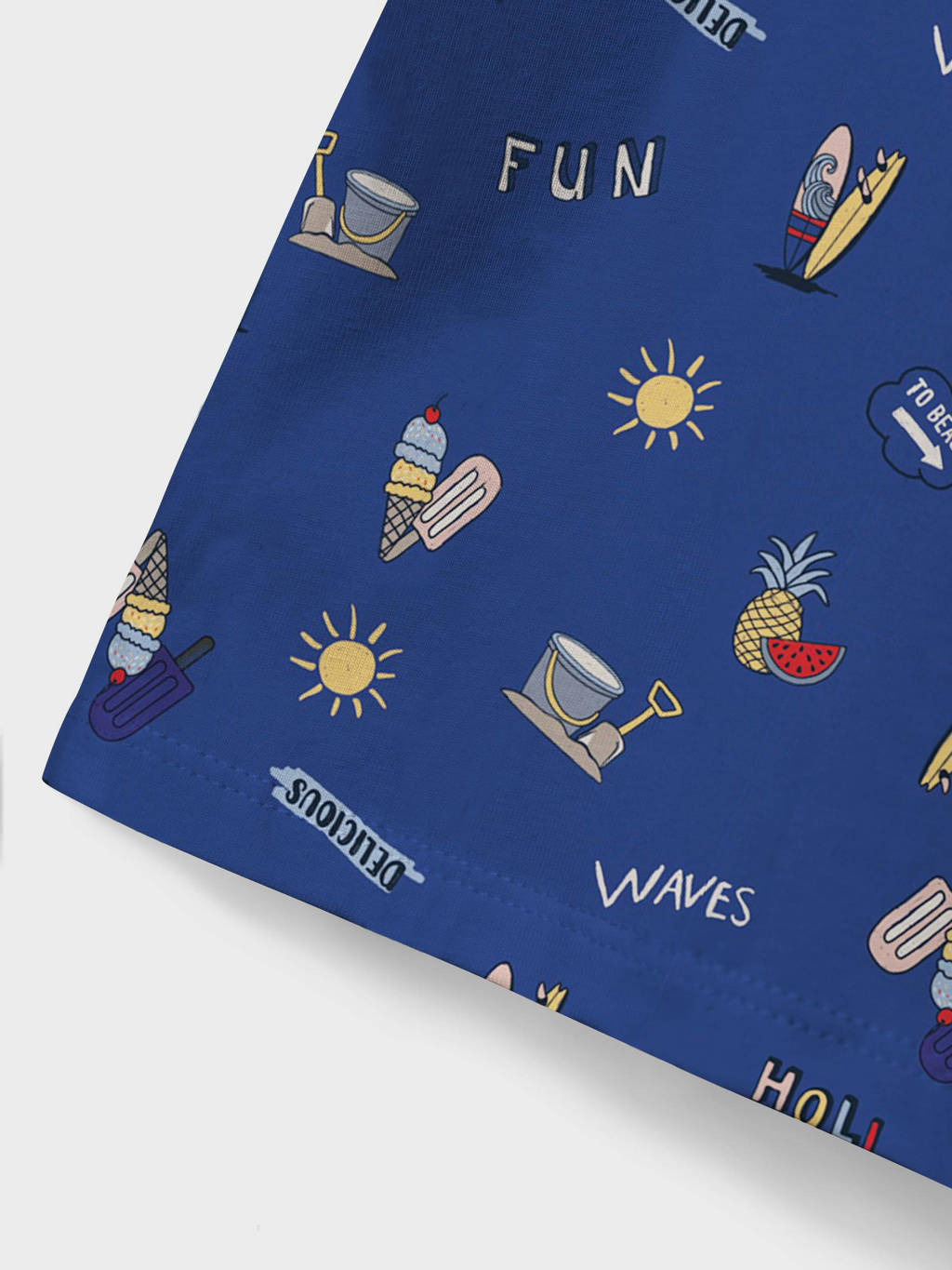 NAME IT T-shirt NMMFLYNE met all over print hardblauw/multicolor