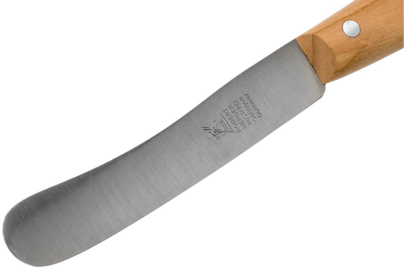 Robert Herder ontbijtmes Buckels RVS, abrikoos hout