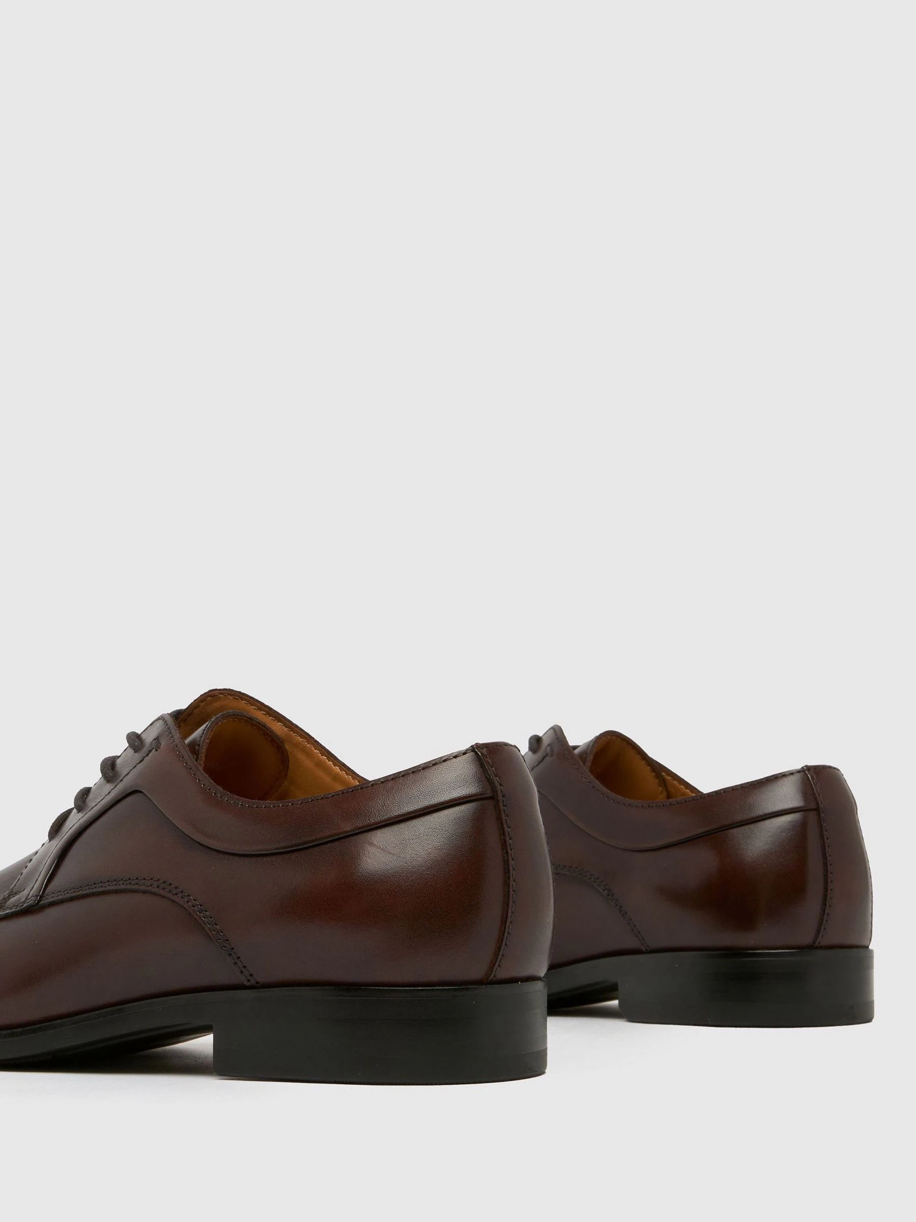 Schuh Rail Leather Derby Brown Shoes