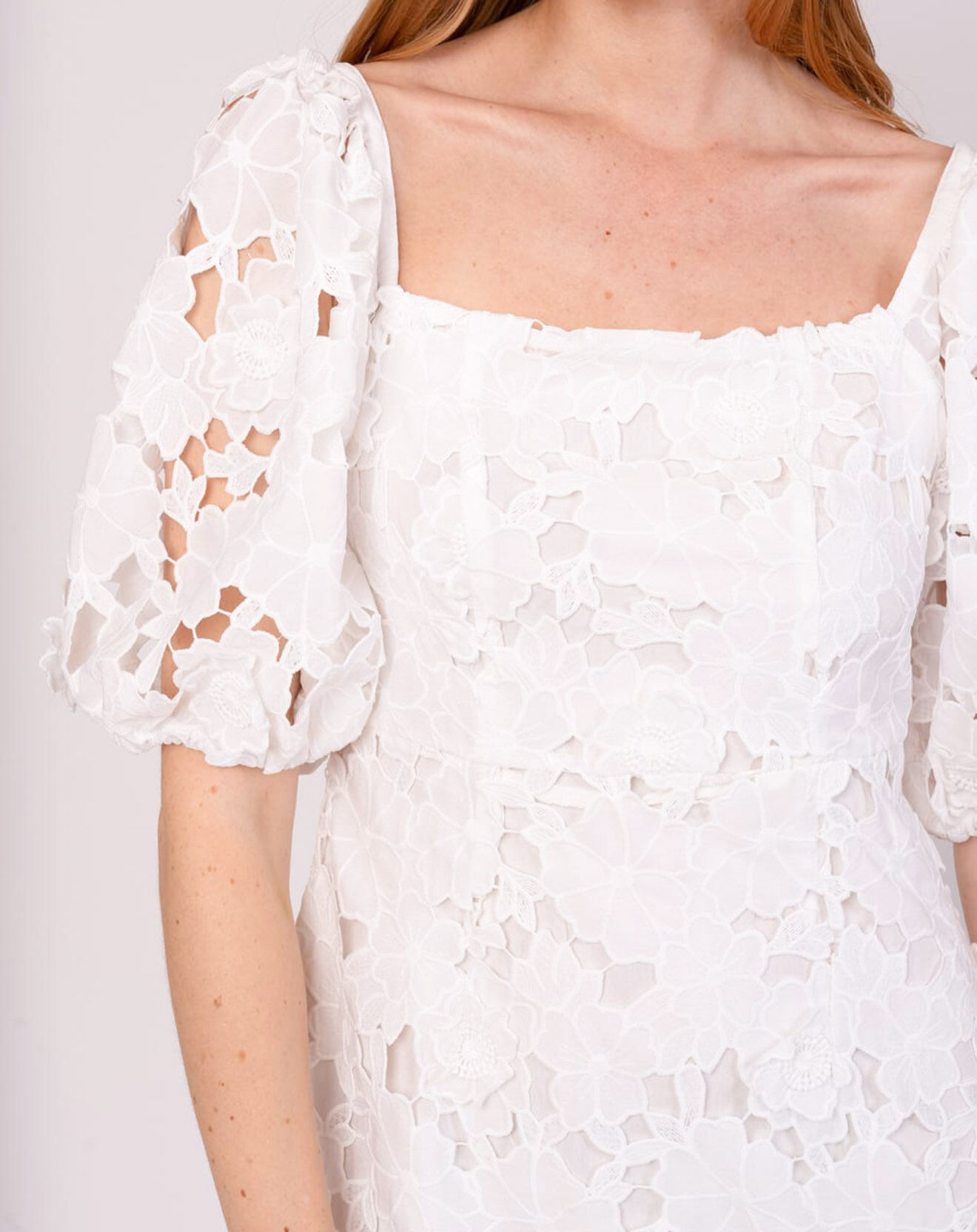 Derhy Robe Provence imprimée blanche