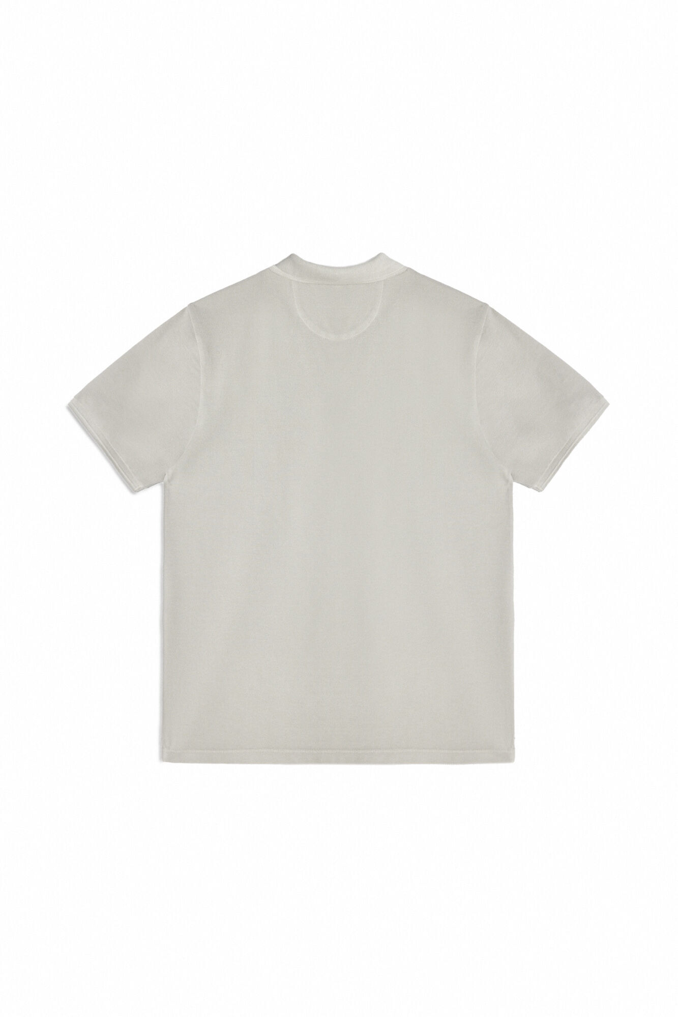 Camisa polo, piqué lavado, avião bordado - Cinza