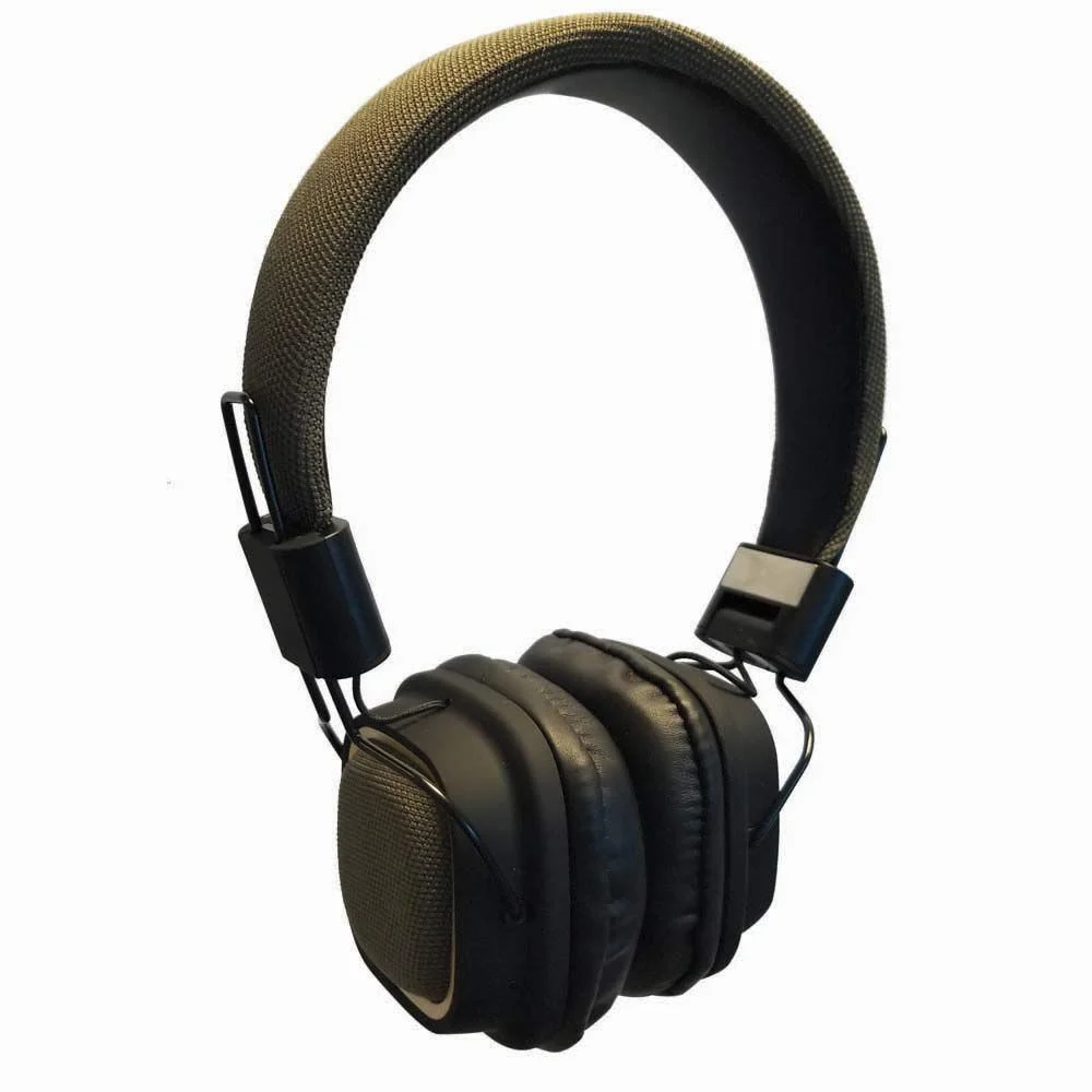 Casque audio Bluetooth Homday X-Pert finition tissu noir kaki