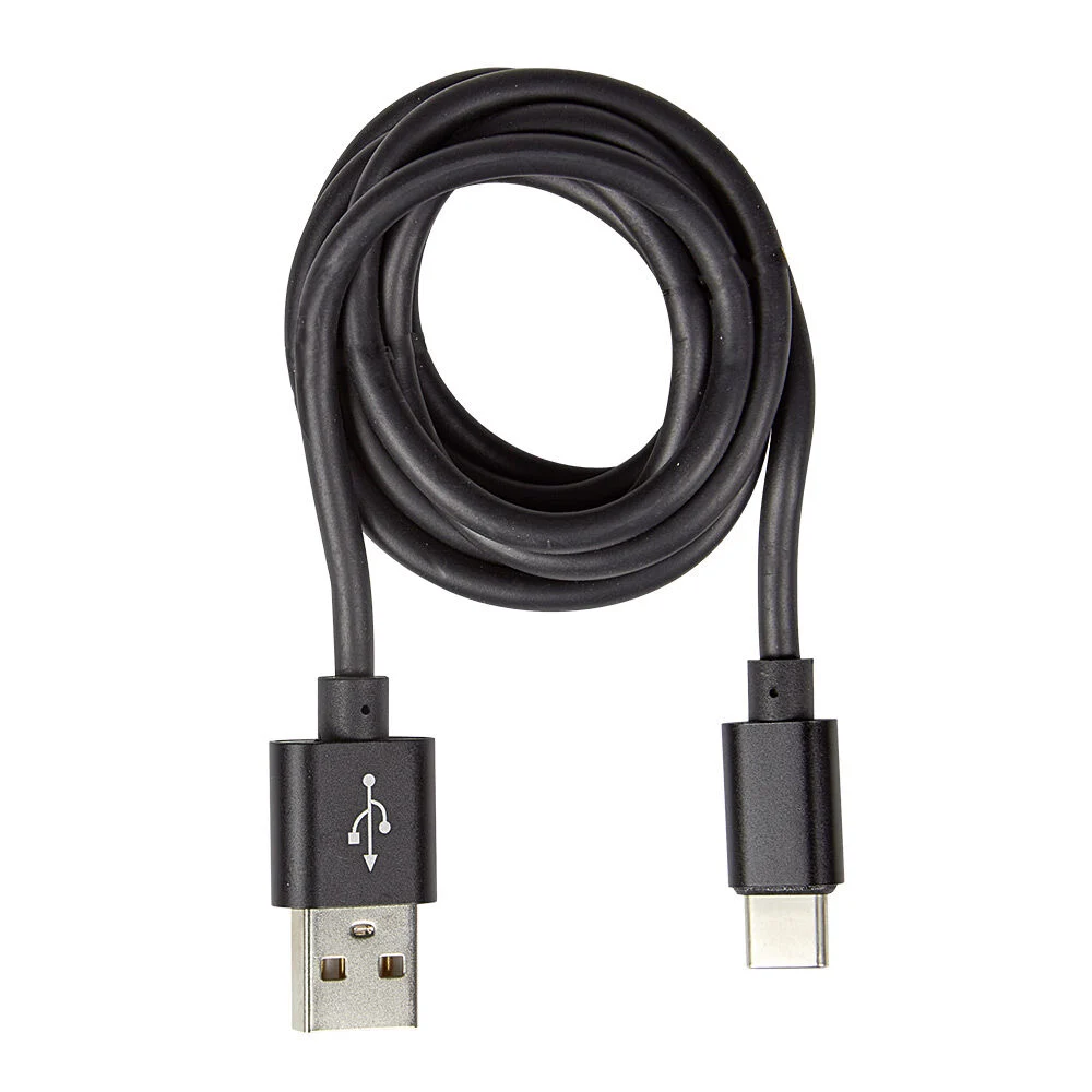 Câble USB vers USB C plastique PP Noir charge rapide