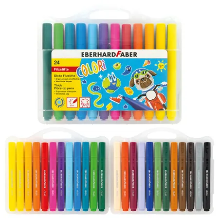 Eberhard Faber Dicke Filzstifte Colori dreikant 24er