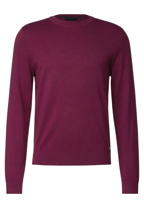 Softer Mouliné Pullover - sangria red