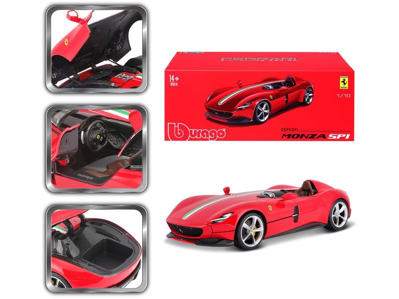 BBurago Ferrari Signature Monza SP1 Rot 1:18 Sammlermodell im Massstab 1:18