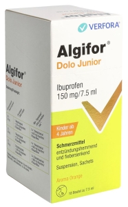 ALGIFOR Dolo Junior 150mg/7.5ml Beutel, 18 Stück