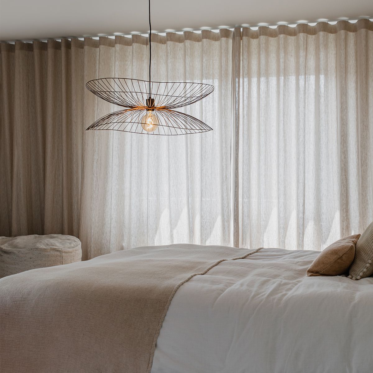 Smart hanglamp donkerbrons met dubbele kap incl. Wifi G95 - Pua