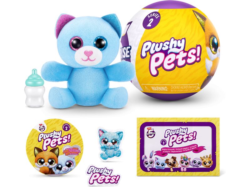 Zuru 5 Surprise Plushy Pets Series 2 assortiert Überraschungs-Plüschtiere