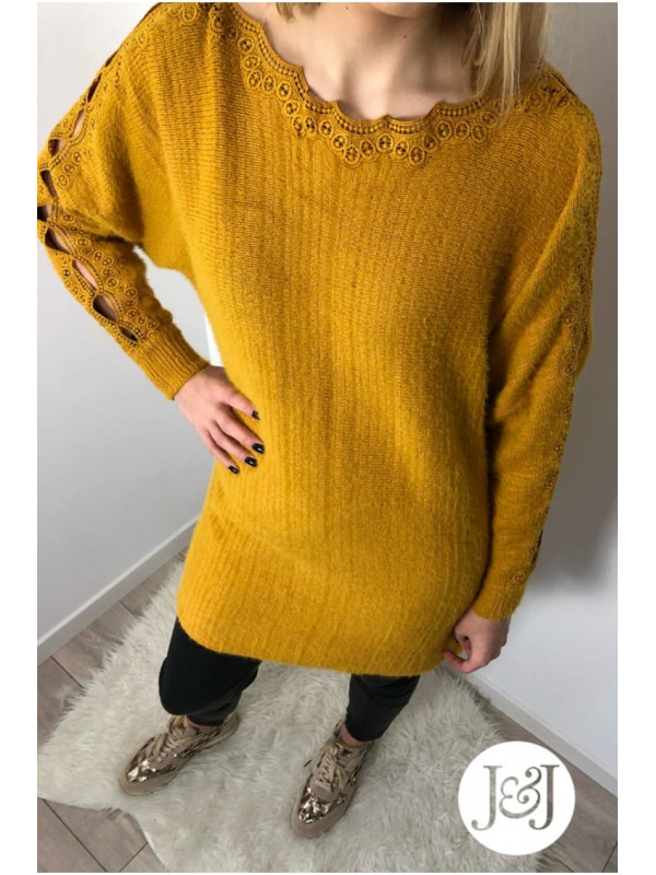 Pull oversize Moutarde Dijon