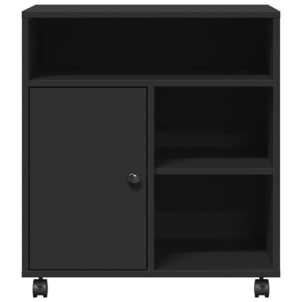 vidaXL Skriverstativ med hjul svart 60x50x67 cm