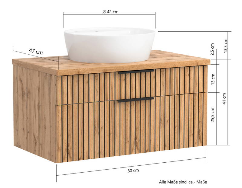XORA Waschtisch-Set 80 cm LIVERPOOL