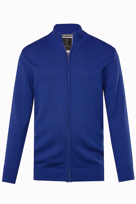 Strickjacke, Stehkragen, Rippbündchen
