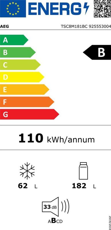AEG - TSC8M181BC - Inbouwkoelkast - Wit - Energieklasse B - No-Frost