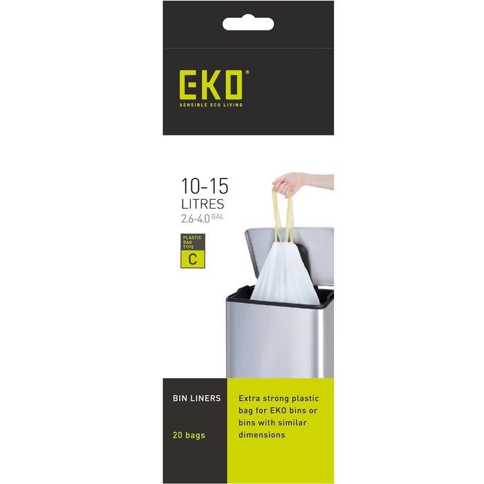 480st EKO afvalzak type C 10 - 15 liter Doos 24 x 20 zakken (8713631992980)