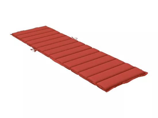 Coussin de chaise longue rouge mélangé 200x50x4 cm tissu