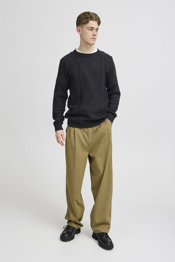 Casual Friday CFKRISTIAN crew neck cable knit Dark navy
