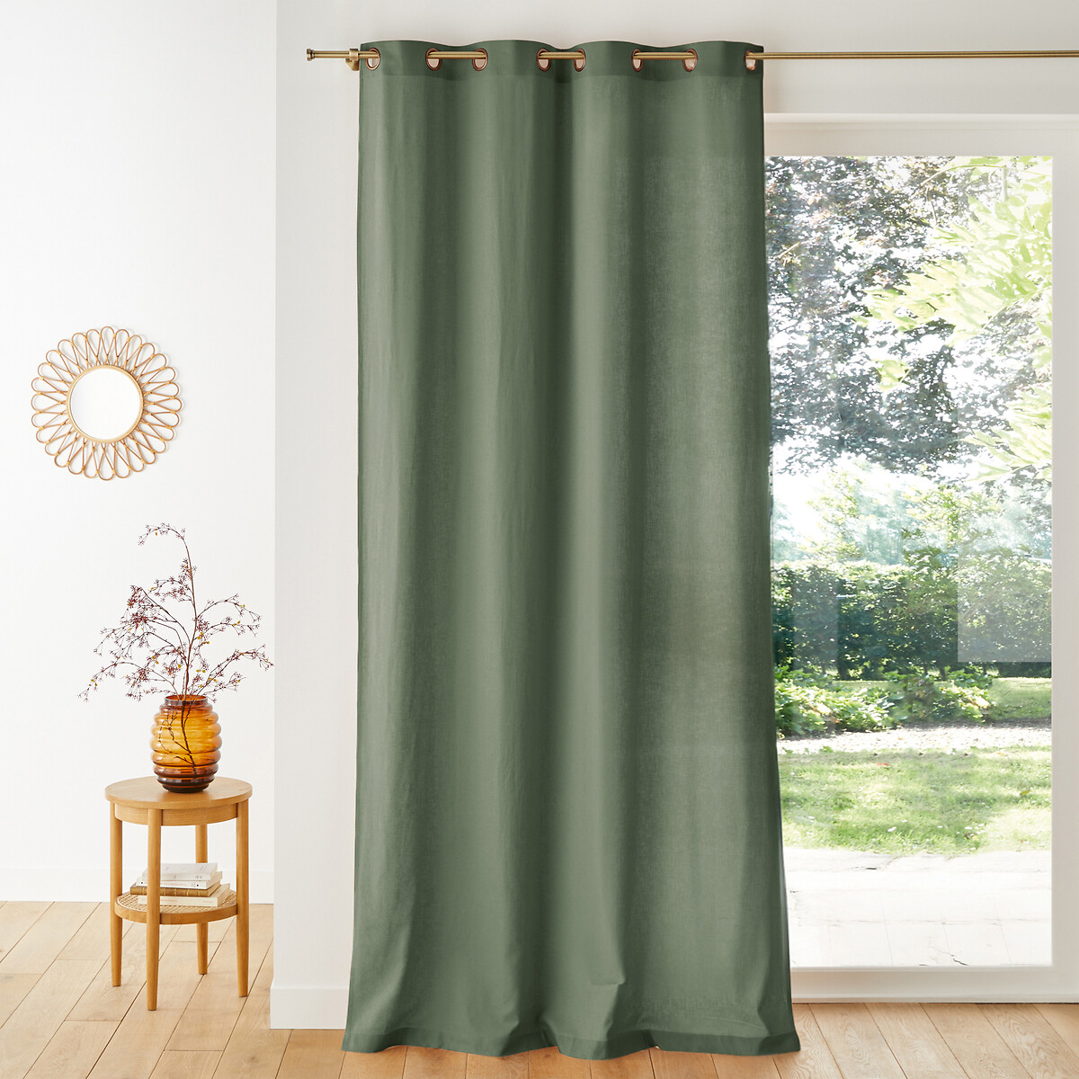 LA REDOUTE INTERIEURS<br>Cortina de meio linho com ilhós, Lincot