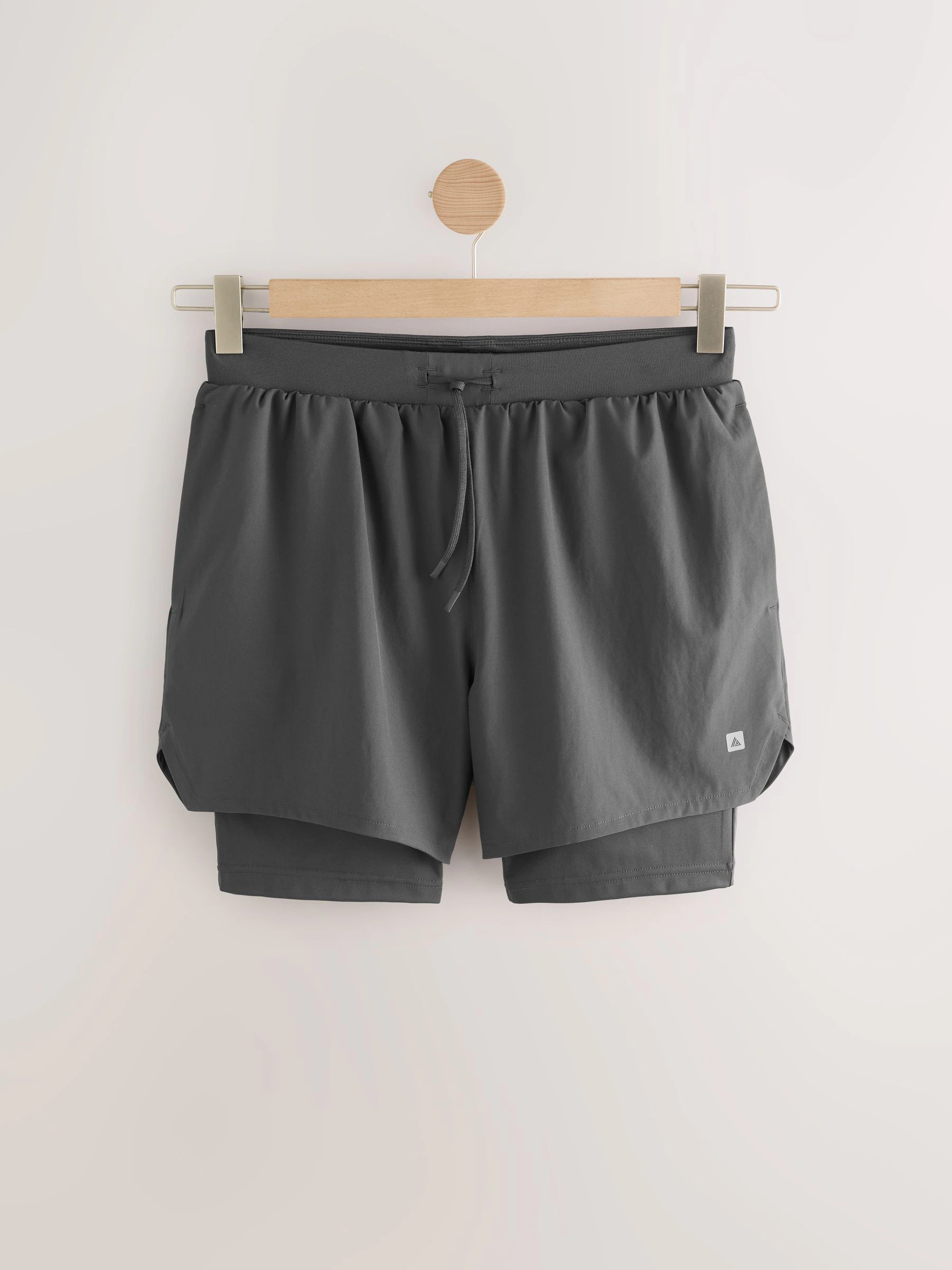 Leisteen grijs - Active 2-in-1 shorts