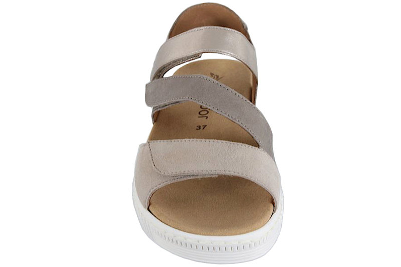 GABOR METALLIC SØLV SANDAL I NUBUCK