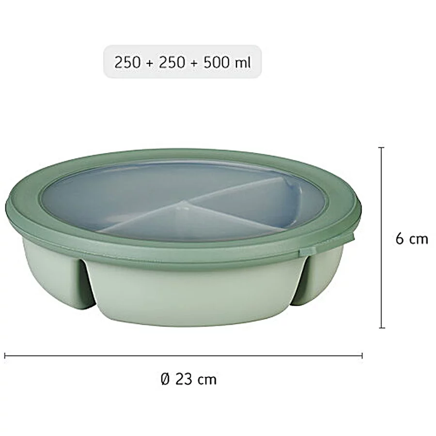 Mepal Bento Bowl Mulitschüssel Cirqula 250 + 250 + 500 ml schwarz