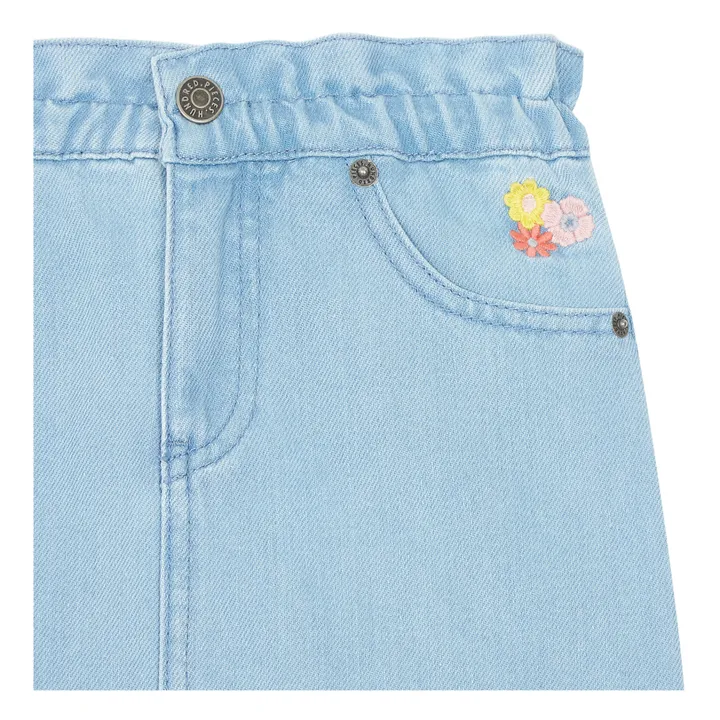 Hundred Pieces Jupe Brodée En Jean | Bleu pâle