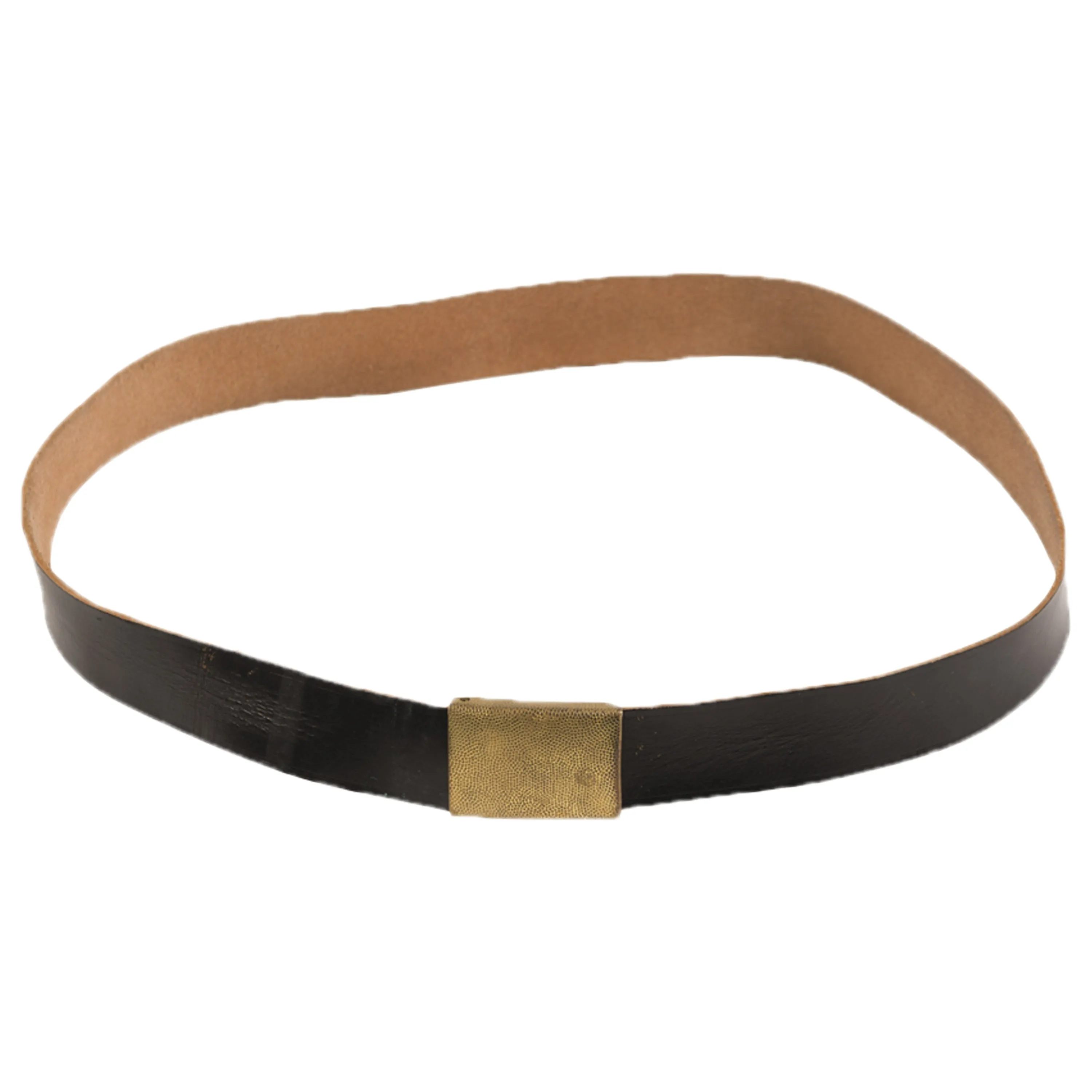 Bundeswehr Original -  BW Hosengürtel Leder Marine gebraucht