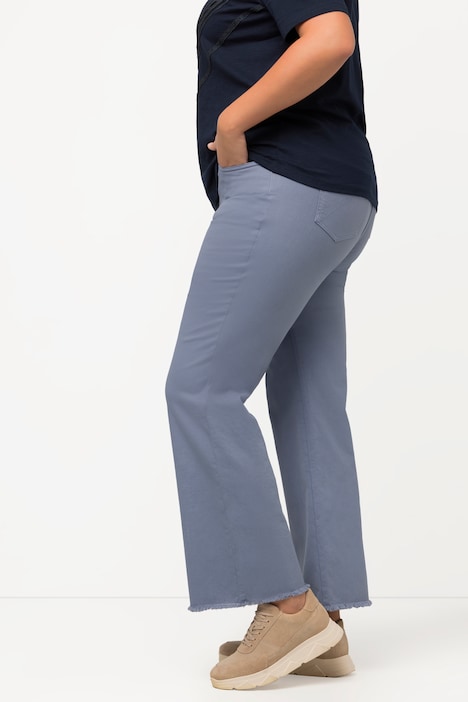 Colorjeans Mary, Fransensaum, weites Bein, Biobaumwolle