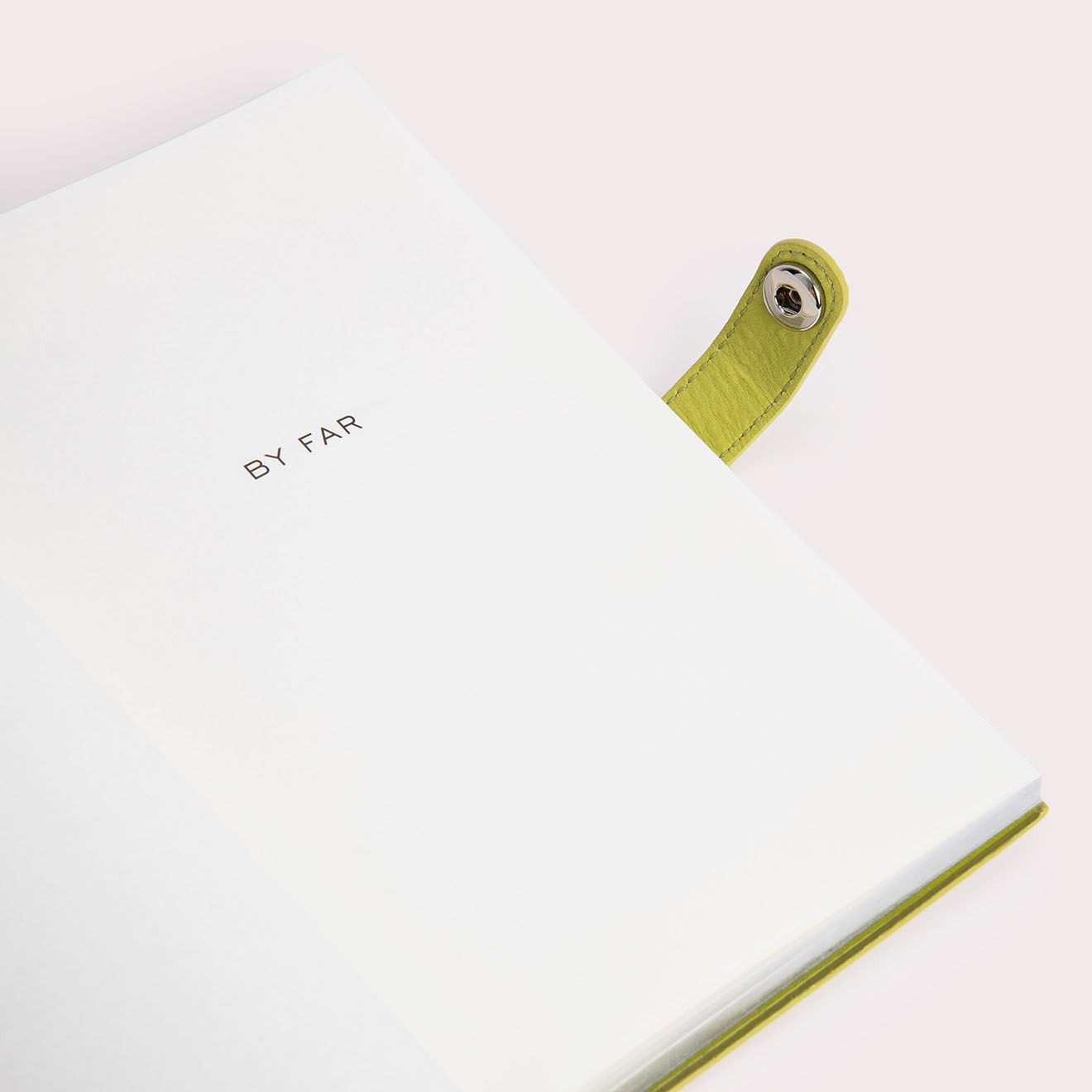 By Far Carnet de note en Cuir jaune