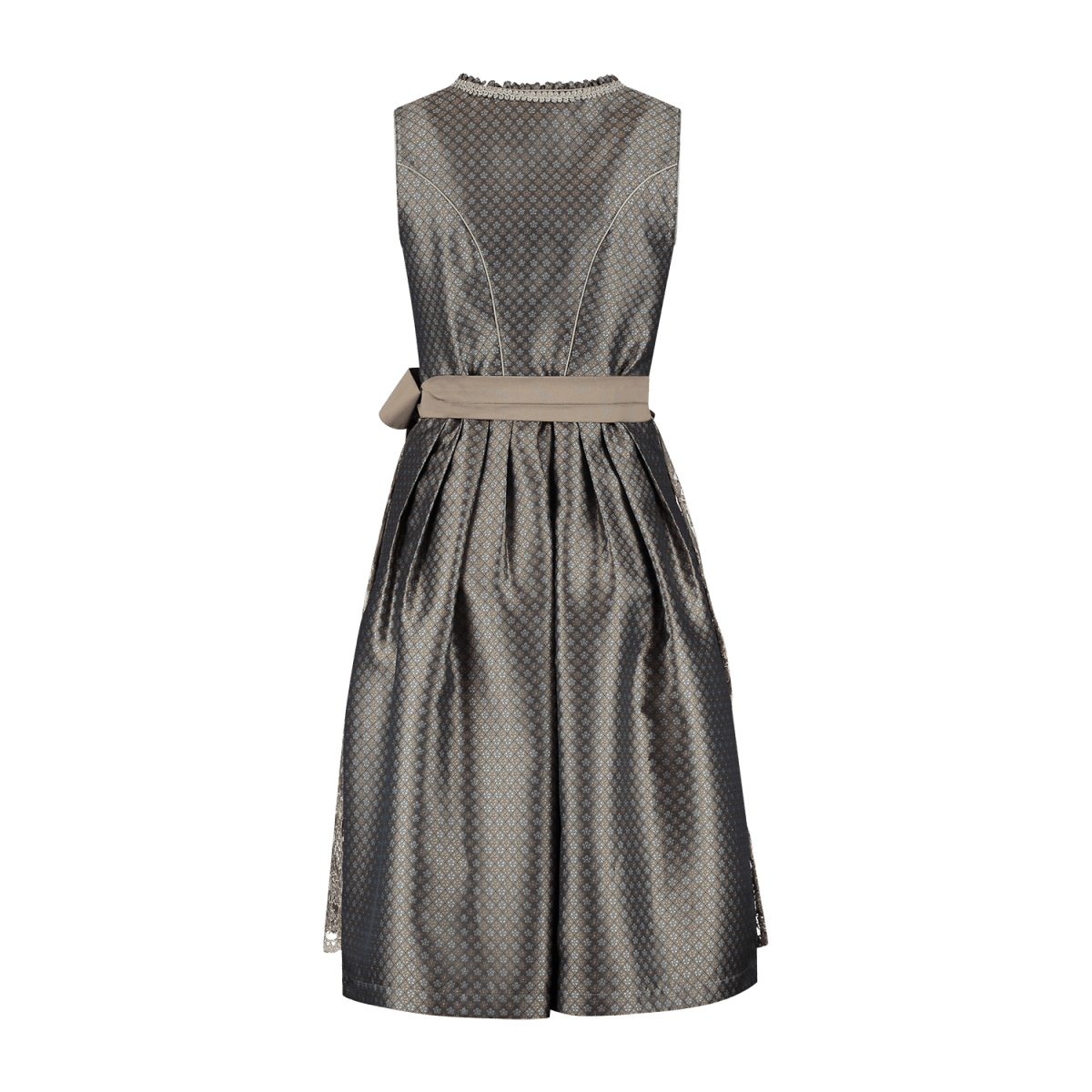 Bruine Dirndl Jurk Oktoberfest Dames Bloemen 2 delig