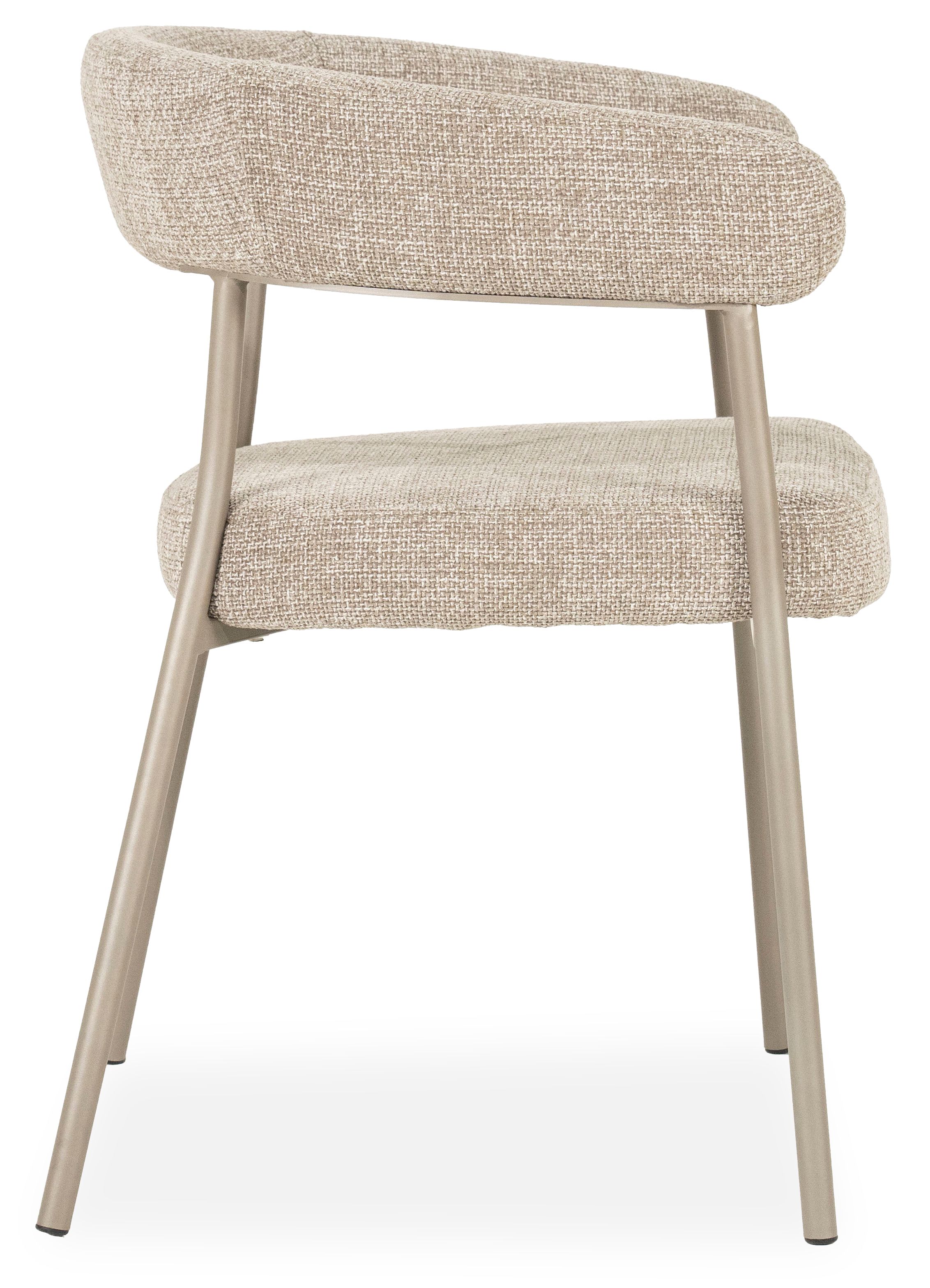 Eetkamerstoel 250028 taupe Yovi B55 x D57 x H77 cm