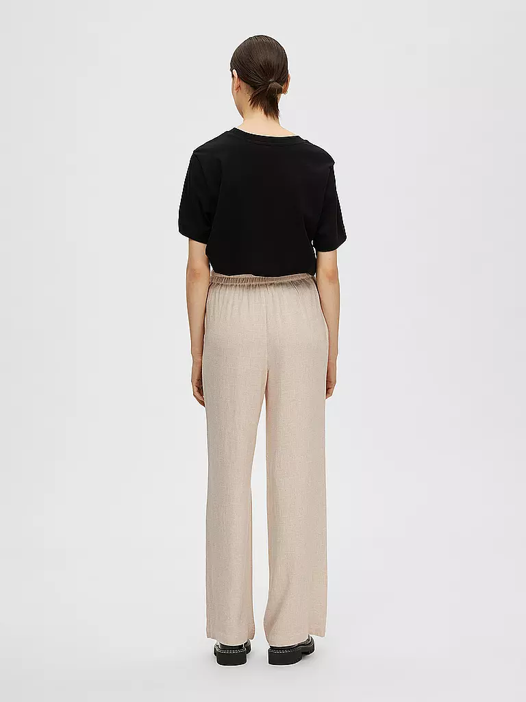 SELECTED FEMME Leinenhose Jogging Fit  SLFVIVA-GULIA beige